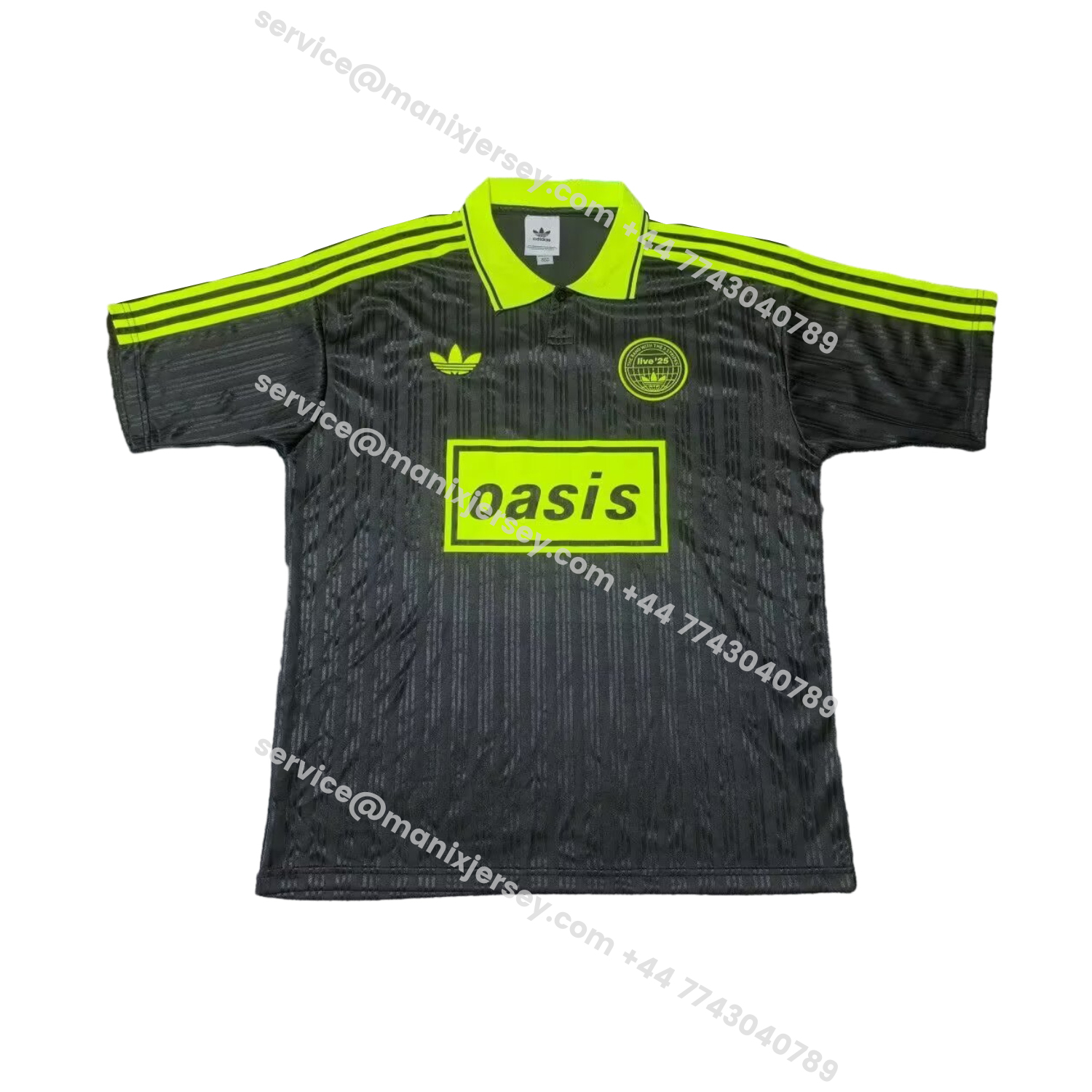 ManixJersey.com | Bohemian 25-26 Oasis Originals Tour Black And Green Jersey With Number 25 - Fans Version -Customize Name, Number and Patch | Worldwide Shipping