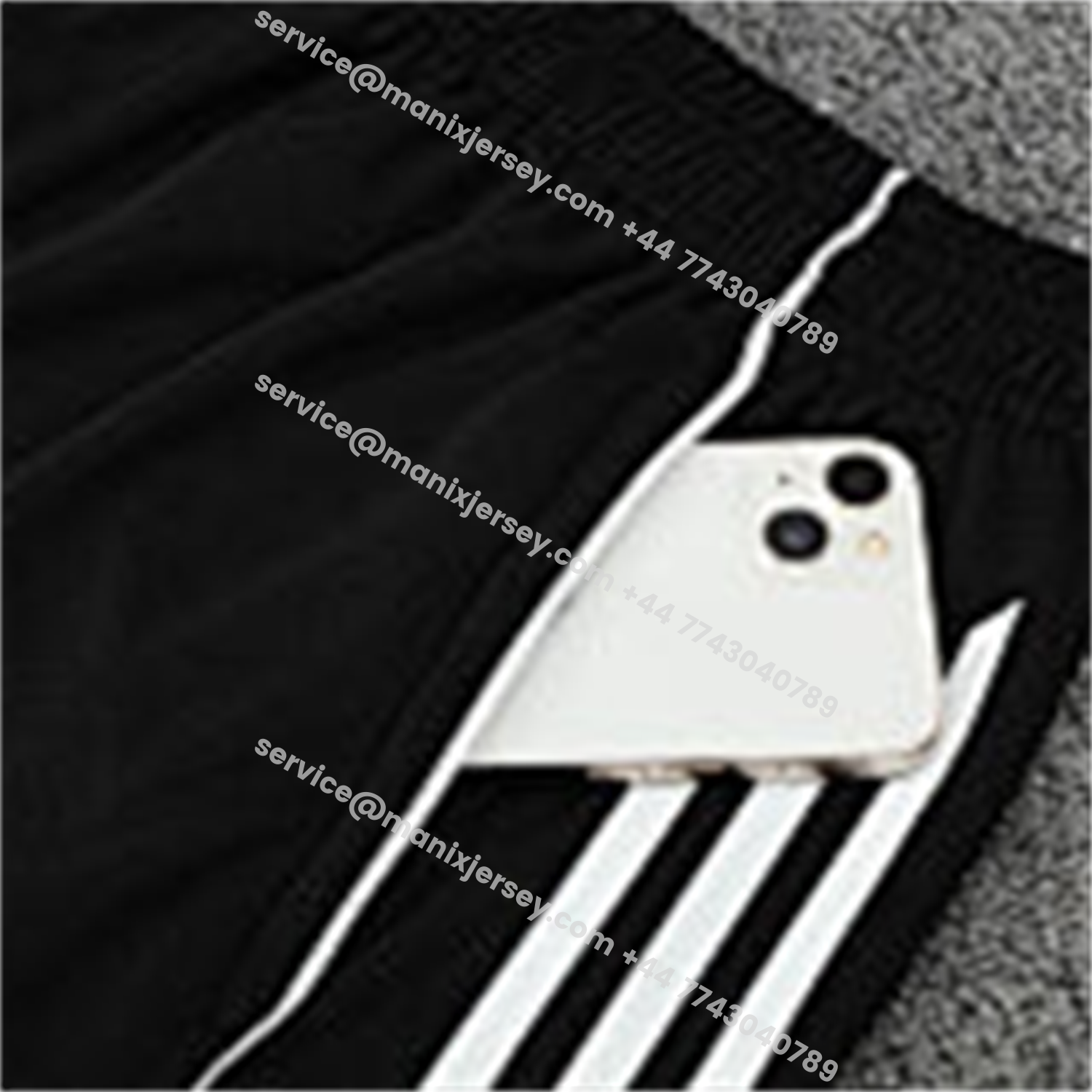 ManixJersey.com | Real Madrid 25-26 Vest Training Set - Black And Light Grey Vest & Black Shorts -Customize Name, Number and Patch | Worldwide Shipping