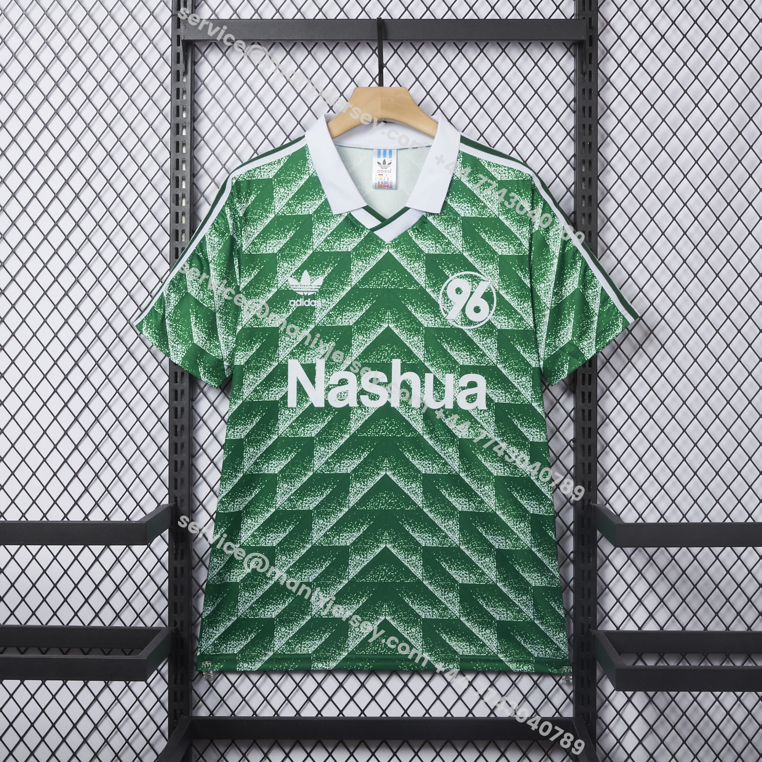 ManixJersey.com | Retro Hannover 96 1990-91 Away Green Jersey -Customize Name, Number and Patch | Worldwide Shipping