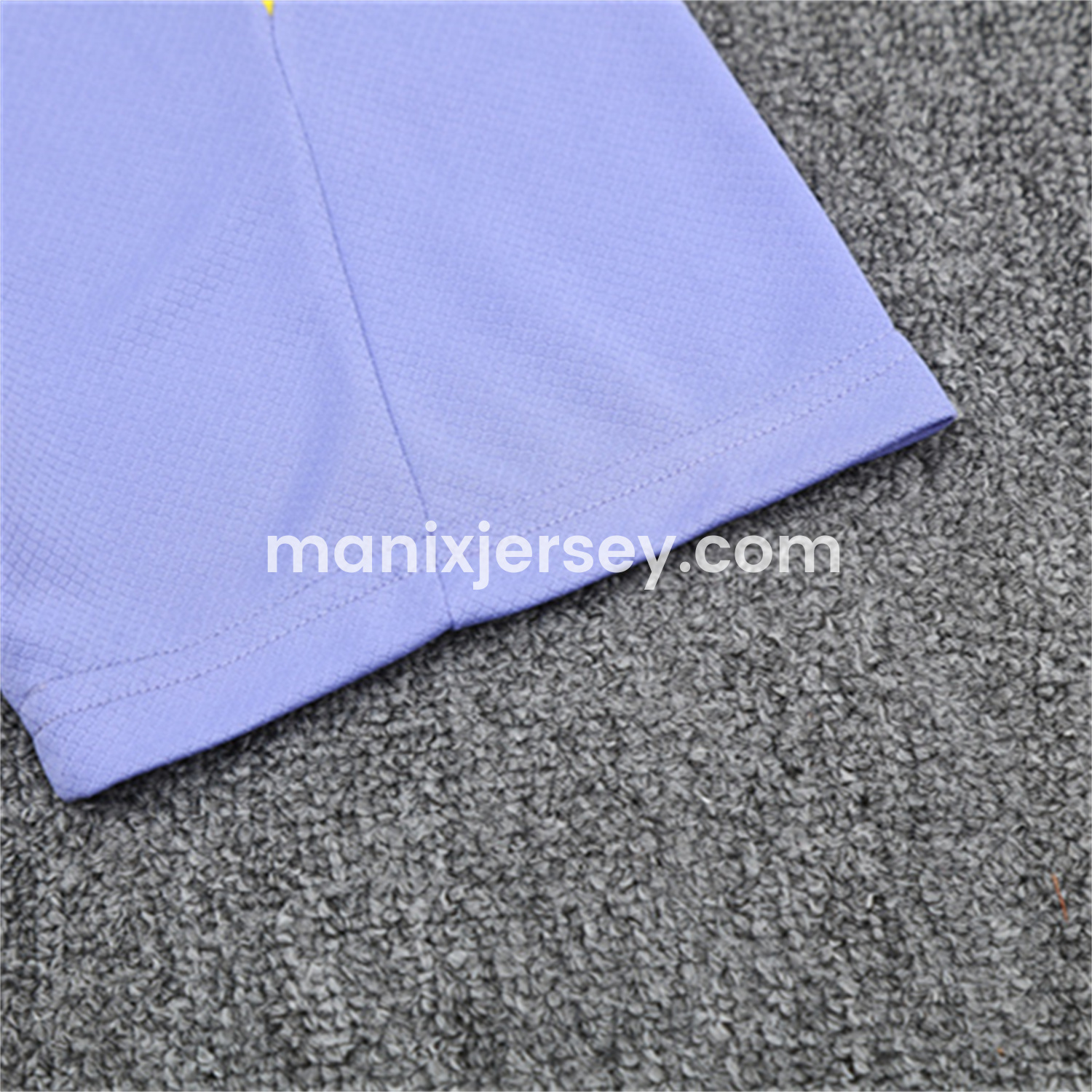 ManixJersey.com | Atletico Madrid 25-26 Kids Short-Sleeve Training Set - Purple Top & Royal Blue shorts -Customize Name, Number and Patch | Worldwide Shipping