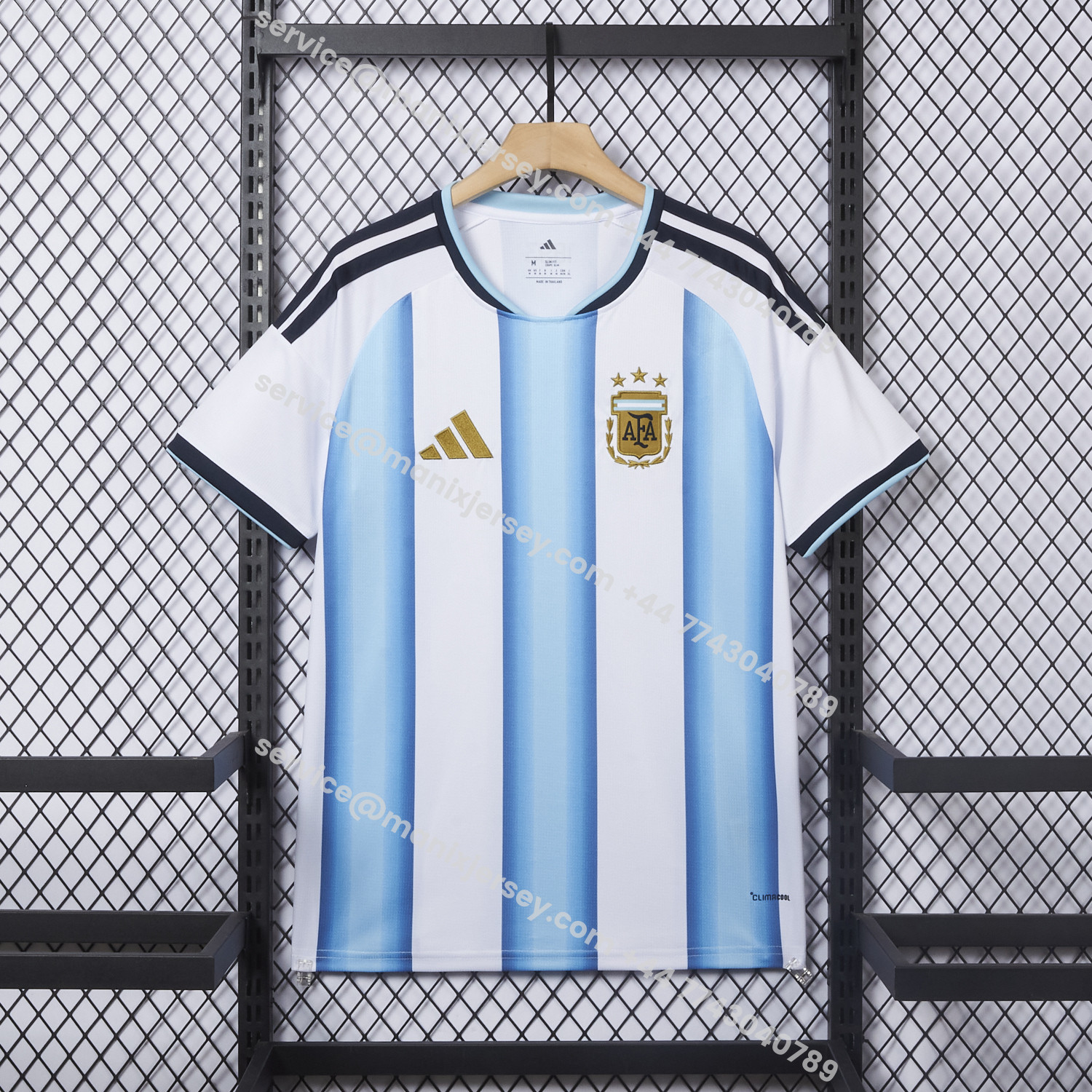 ManixJersey.com | Argentina 2026 Home Jersey Without Chest Patch - Fans Version -Customize Name, Number and Patch | Worldwide Shipping