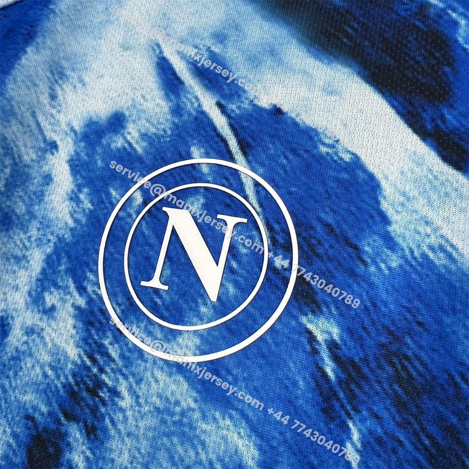 ManixJersey.com | Napoli 25-26 Marechiaro Blue Special Jersey - Fans Version -Customize Name, Number and Patch | Worldwide Shipping
