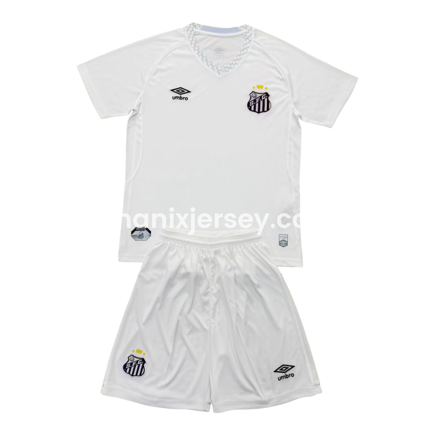 ManixJersey.com | Santos 25-26 Home Unsponsored Men's Adult Jersey Set - Fans Version -Customize Name, Number and Patch | Worldwide Shipping
