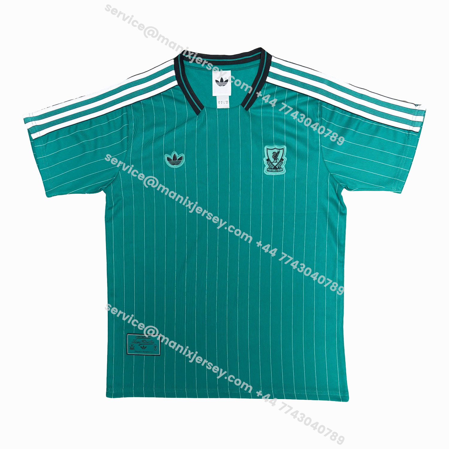 ManixJersey.com | Liver.pool 25-26 Icon Range Travel Special Edition Cyan Jersey - Fans Version -Customize Name, Number and Patch | Worldwide Shipping