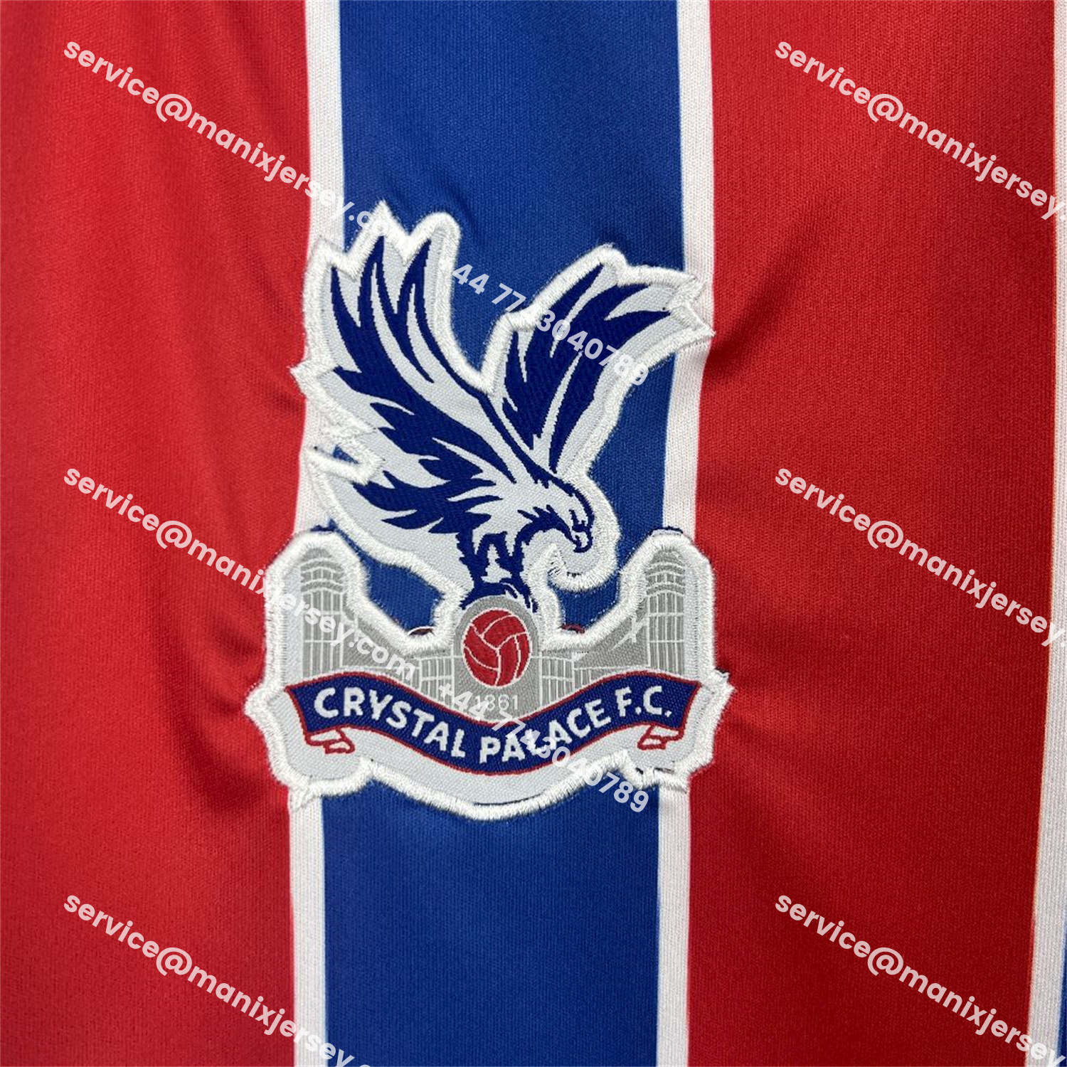 ManixJersey.com | Crystal Palace 25-26 Home Jersey - Fans Version -Customize Name, Number and Patch | Worldwide Shipping