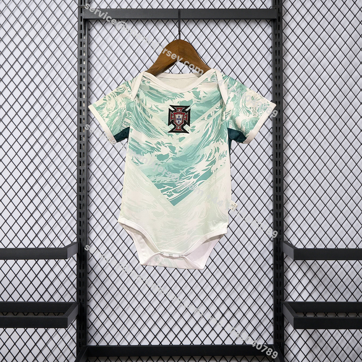 ManixJersey.com | Portugal 2026 Away Baby Crawling Suit -Customize Name, Number and Patch | Worldwide Shipping