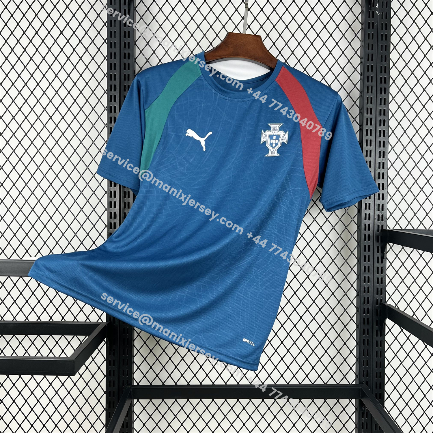 Portugal 2026 Muted Blue With Emerald Green Pre-Match Jersey - Fans Version:football jersey mysite: unitedjerseyfootball 邓江浪:football
