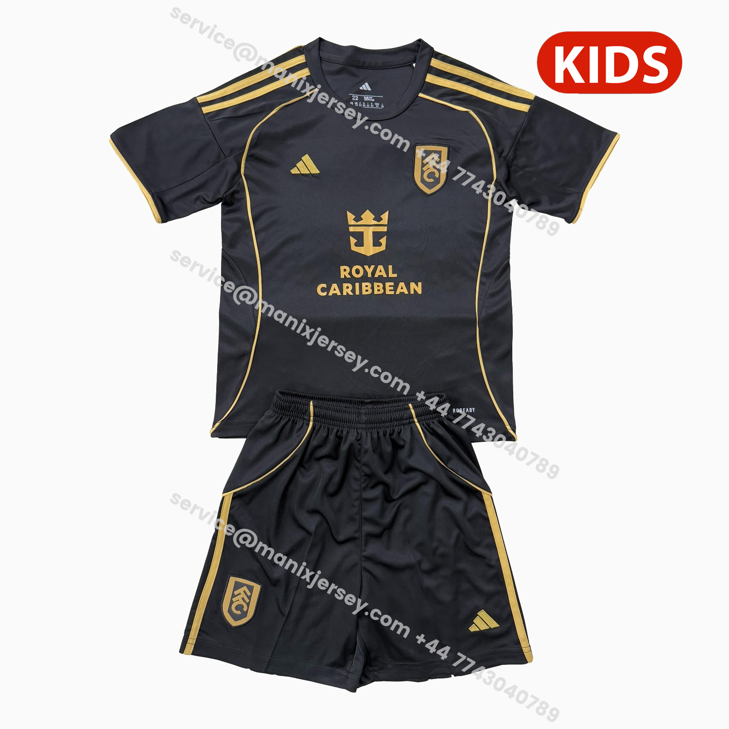 ManixJersey.com | Fulham 25-26 Third Kids Kit -Customize Name, Number and Patch | Worldwide Shipping