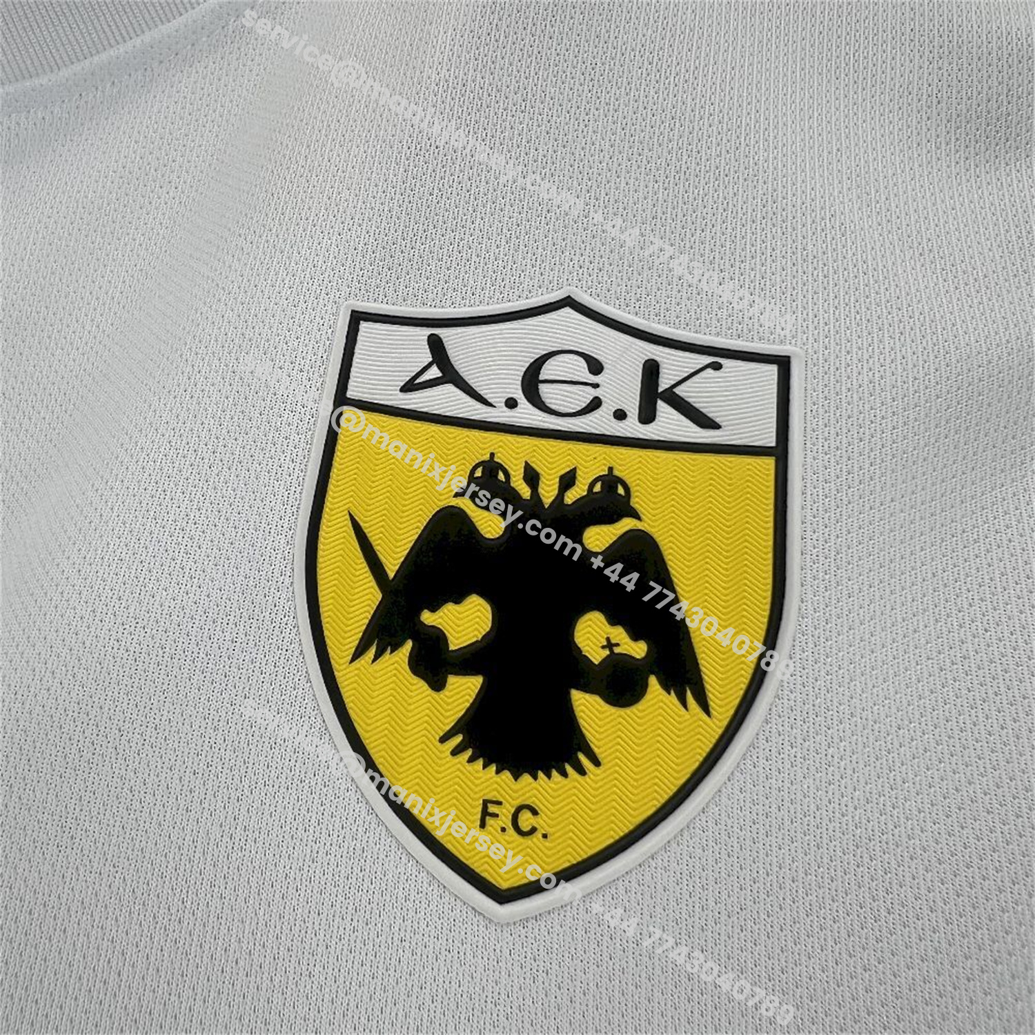 ManixJersey.com | AEK Athens 25-26 Third White Jersey - Fans Version -Customize Name, Number and Patch | Worldwide Shipping