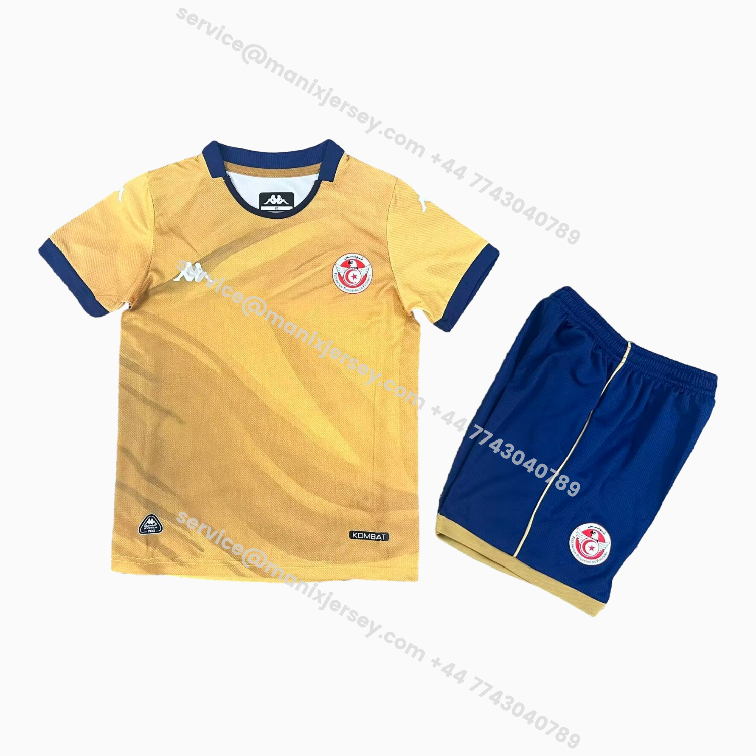 ManixJersey.com | Tunisia 2026 Third Yellow Kids Kit -Customize Name, Number and Patch | Worldwide Shipping