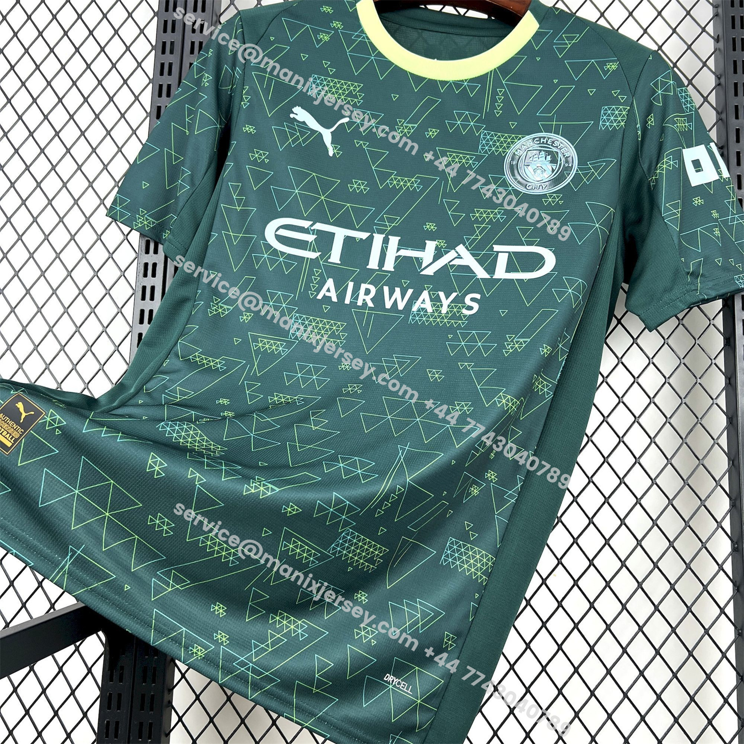 ManixJersey.com | Manchester City 25-26 Fourth Green Jersey - Fans Version -Customize Name, Number and Patch | Worldwide Shipping