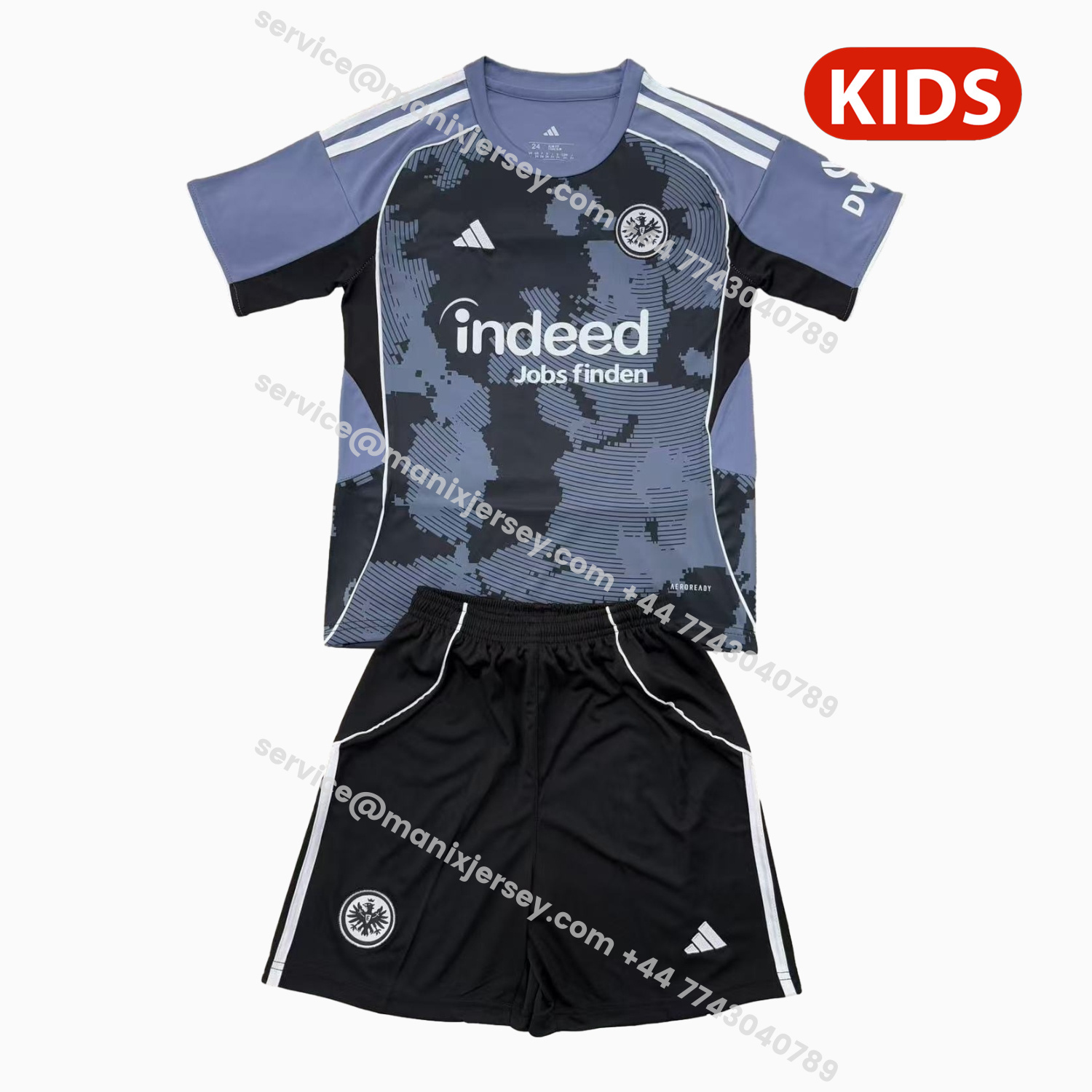 ManixJersey.com | Frankfurt 25-26 Third Kids Kit -Customize Name, Number and Patch | Worldwide Shipping