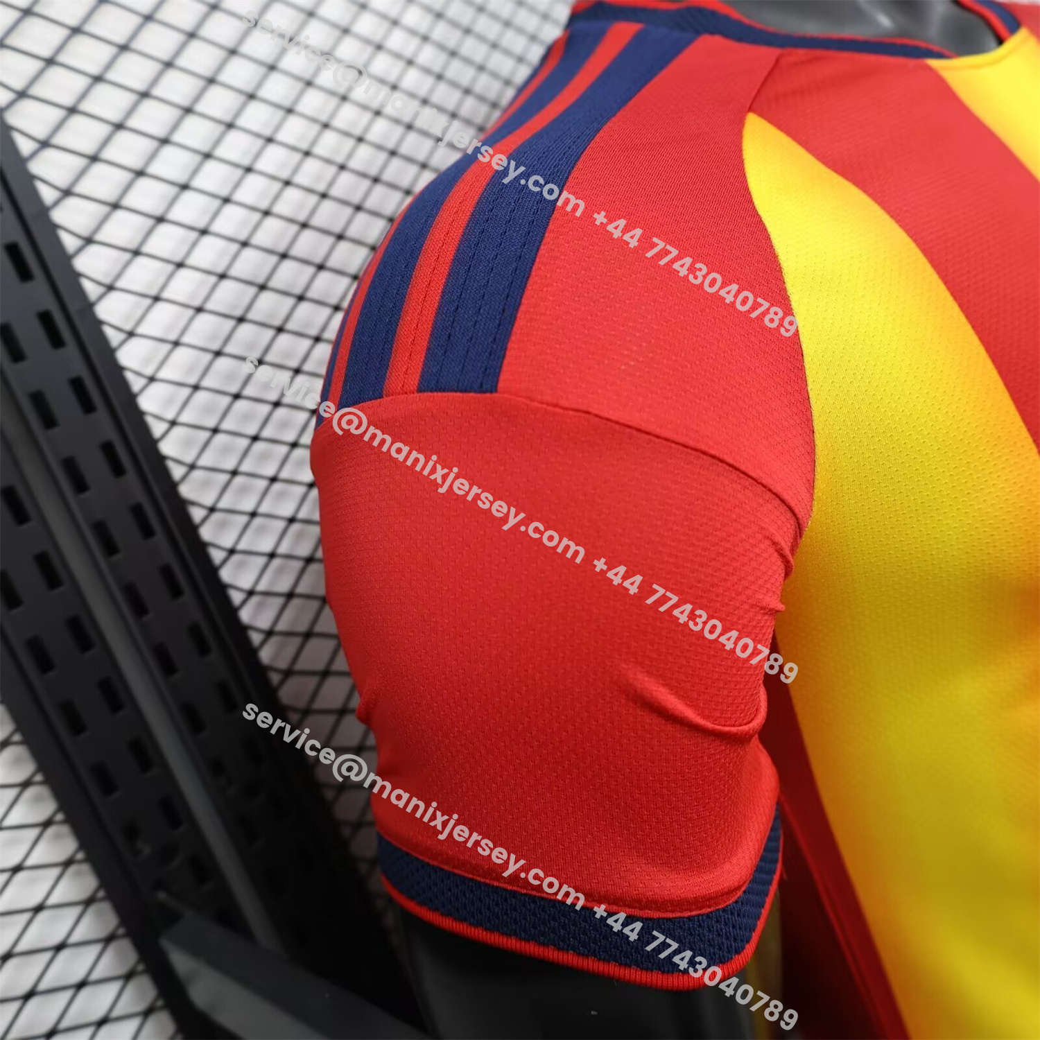 ManixJersey.com | Spain 2026 Red And Yellow Stripes Special Jersey - Player Version -Customize Name, Number and Patch | Worldwide Shipping