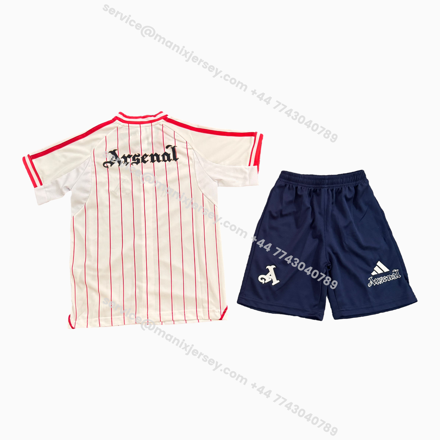 ManixJersey.com | Arsenal 25-26 White Baseball Kids Kit - Player Version -Customize Name, Number and Patch | Worldwide Shipping
