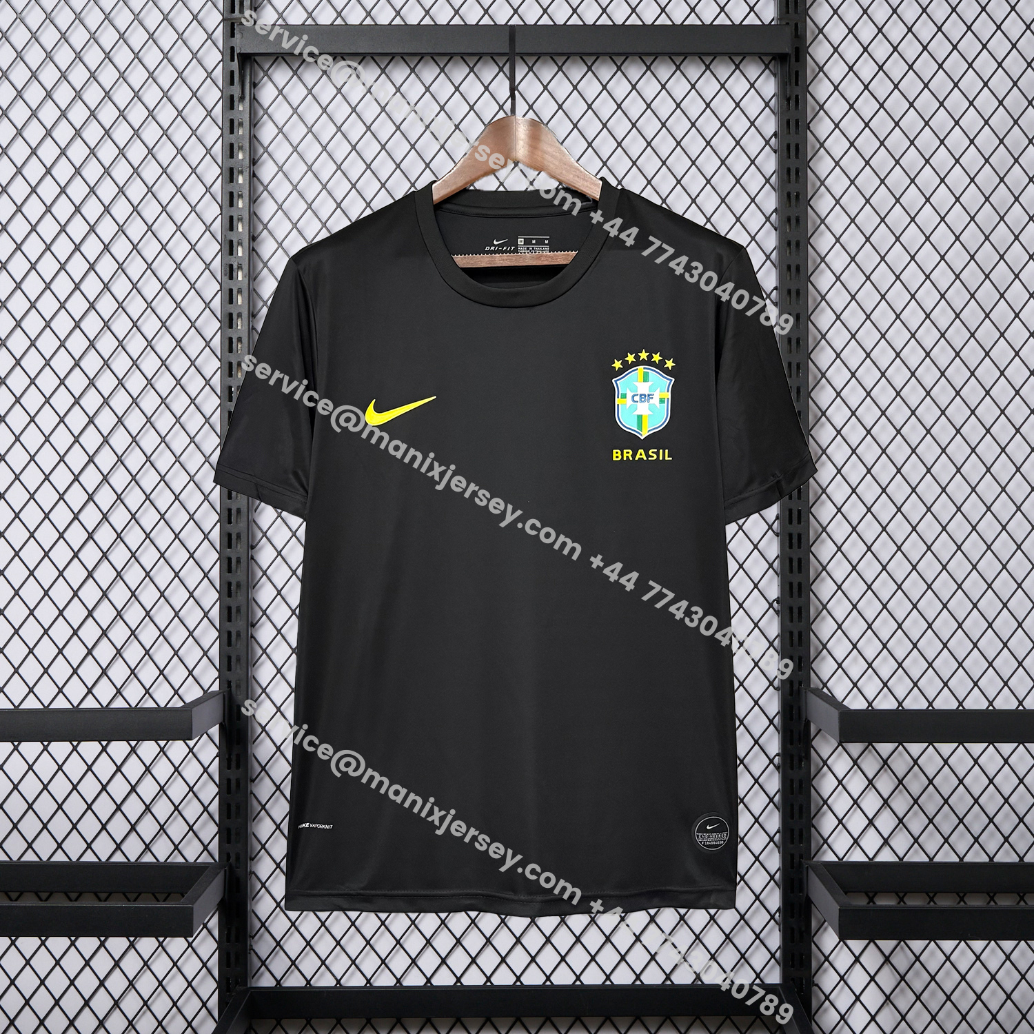 ManixJersey.com | Brazil 2026 Pure Black Training Jersey - Fans Version -Customize Name, Number and Patch | Worldwide Shipping