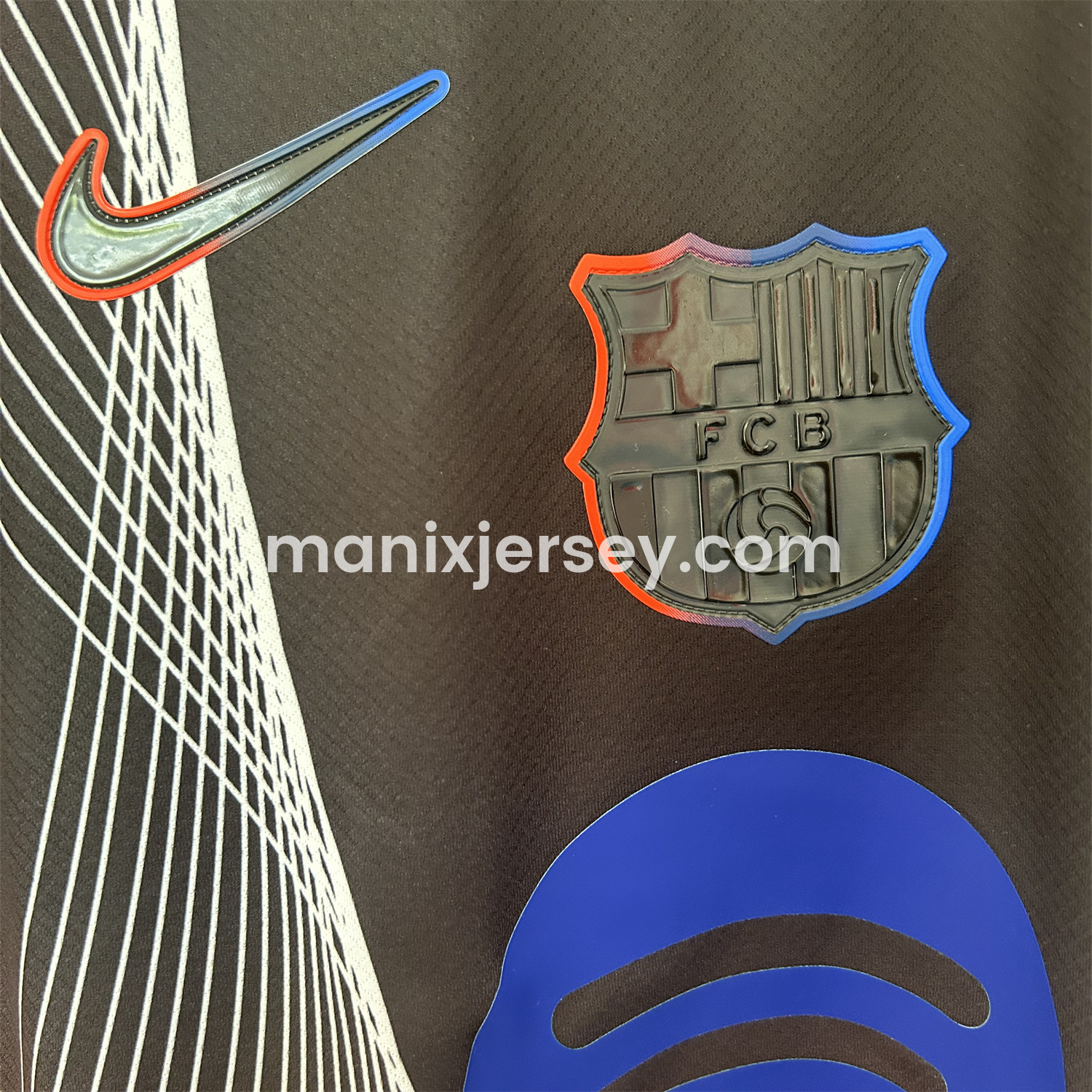 ManixJersey.com | Barcelona 25-26 T90 White Black Lines Red Jersey - Fans Version -Customize Name, Number and Patch | Worldwide Shipping
