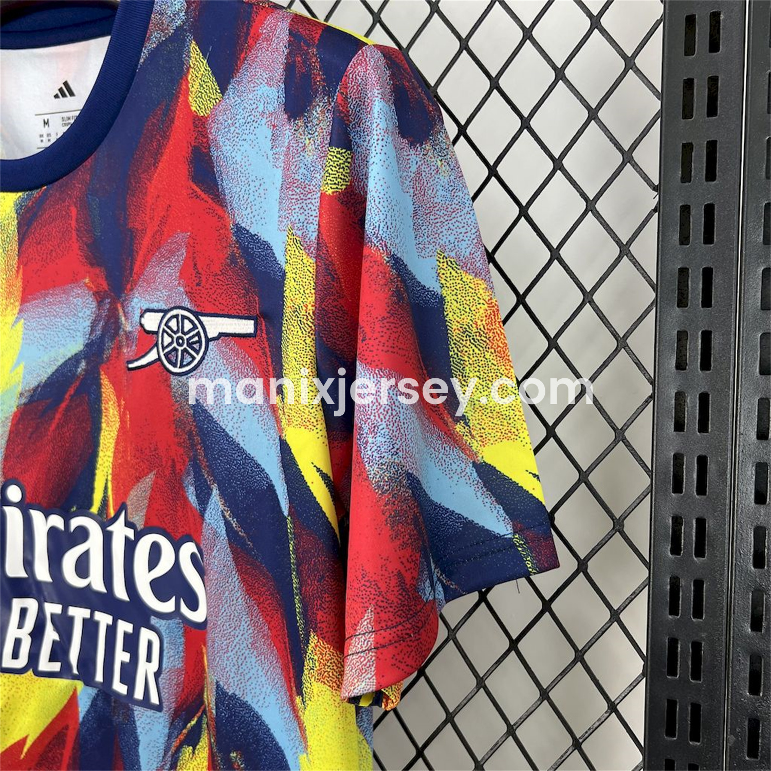 ManixJersey.com | Arsenal 25-26 Colorful Flame Graffiti Pre-match Training Jersey - Fans Version -Customize Name, Number and Patch | Worldwide Shipping