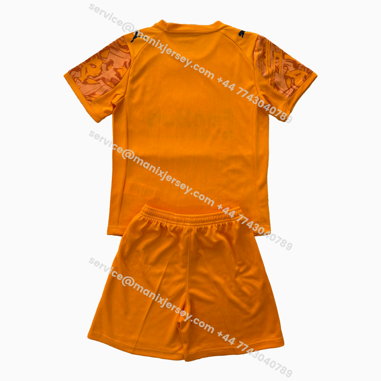ManixJersey.com | Derby County 25-26 Orange Goalkeeper Kids Kit -Customize Name, Number and Patch | Worldwide Shipping