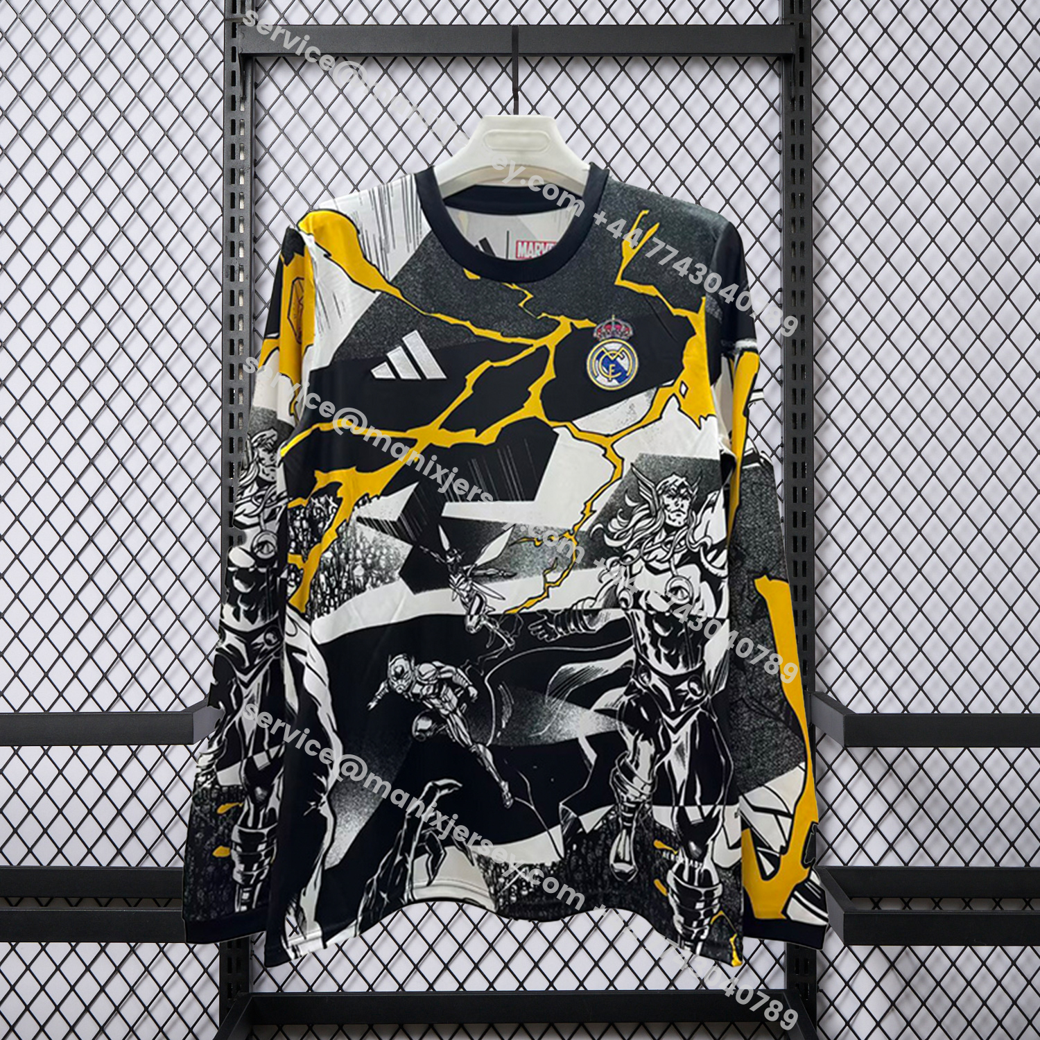 ManixJersey.com | Real Madrid 25-26 Comics Special Long Sleeves Jersey - Fans Version -Customize Name, Number and Patch | Worldwide Shipping