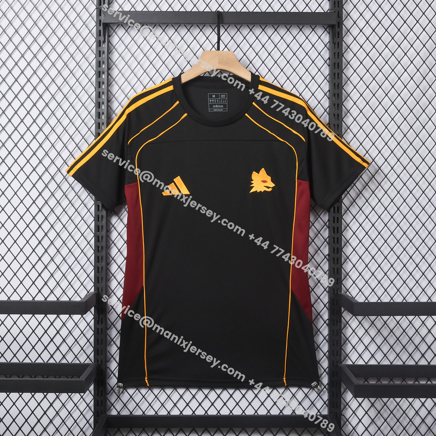 ManixJersey.com | AS Roma 25-26 Travel Special Black Jersey - Fans Version -Customize Name, Number and Patch | Worldwide Shipping