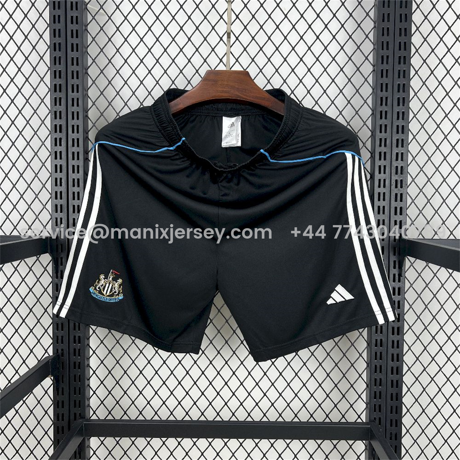 ManixJersey.com | Newcastle United 25-26 Home Black Shorts - Fans Version -Customize Name, Number and Patch | Worldwide Shipping