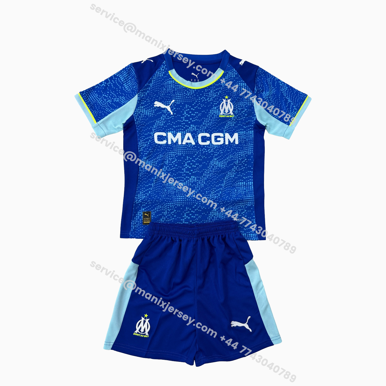 ManixJersey.com | Marseille 25-26 Third Men's Adult Jersey Set - Fans Version -Customize Name, Number and Patch | Worldwide Shipping