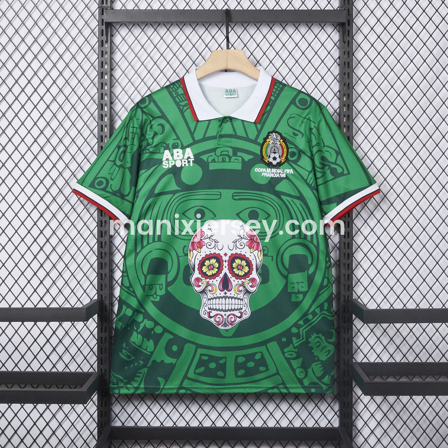 ManixJersey.com | Retro Mexico 1998 Home Special Edition Jersey -Customize Name, Number and Patch | Worldwide Shipping