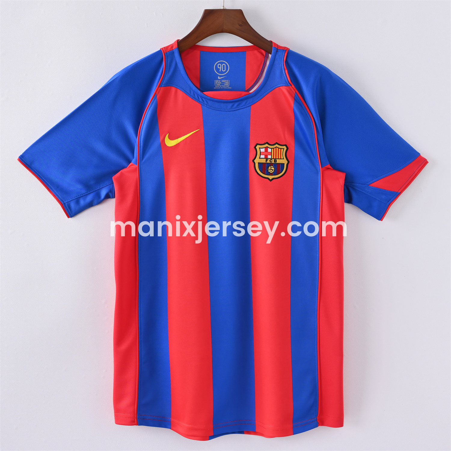 ManixJersey.com | Retro Barcelona 04-05 Home Jersey -Customize Name, Number and Patch | Worldwide Shipping