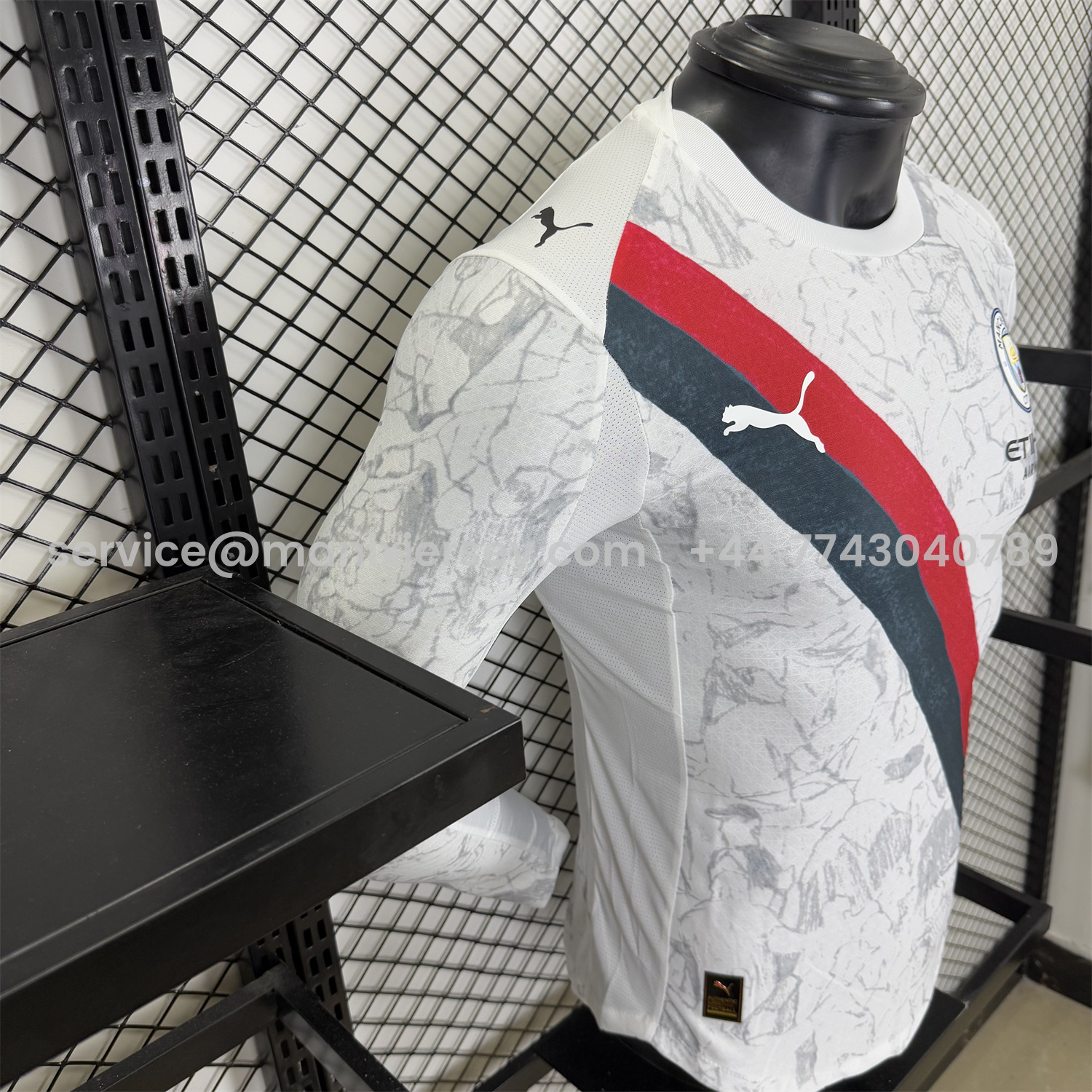 ManixJersey.com | Manchester City 25-26 KidSuper White Long Sleeves Jersey - Player Version -Customize Name, Number and Patch | Worldwide Shipping