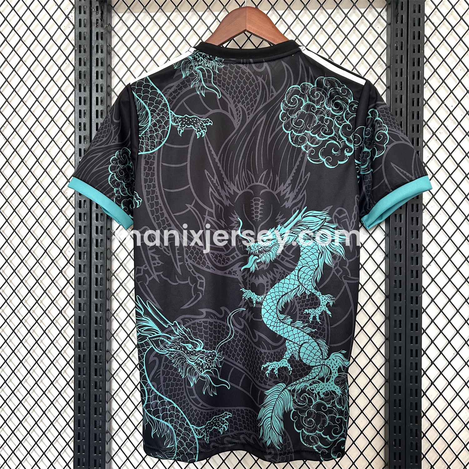 ManixJersey.com | Real Madrid 25-26 Blue Dragon Black Jersey - Fans Version -Customize Name, Number and Patch | Worldwide Shipping