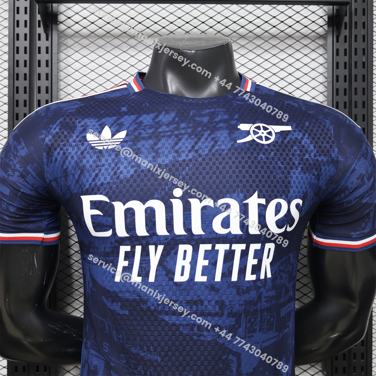 Arsenal 26-27 Dark Blue Digital Pattern Cannon Special Edition Jersey - Player Version:football jersey mysite: unitedjerseyfootball 邓江浪:football