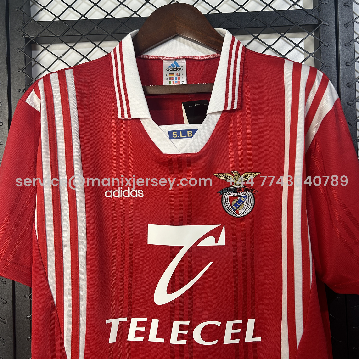 ManixJersey.com | Retro Benfica 1997-98 Home Jersey -Customize Name, Number and Patch | Worldwide Shipping