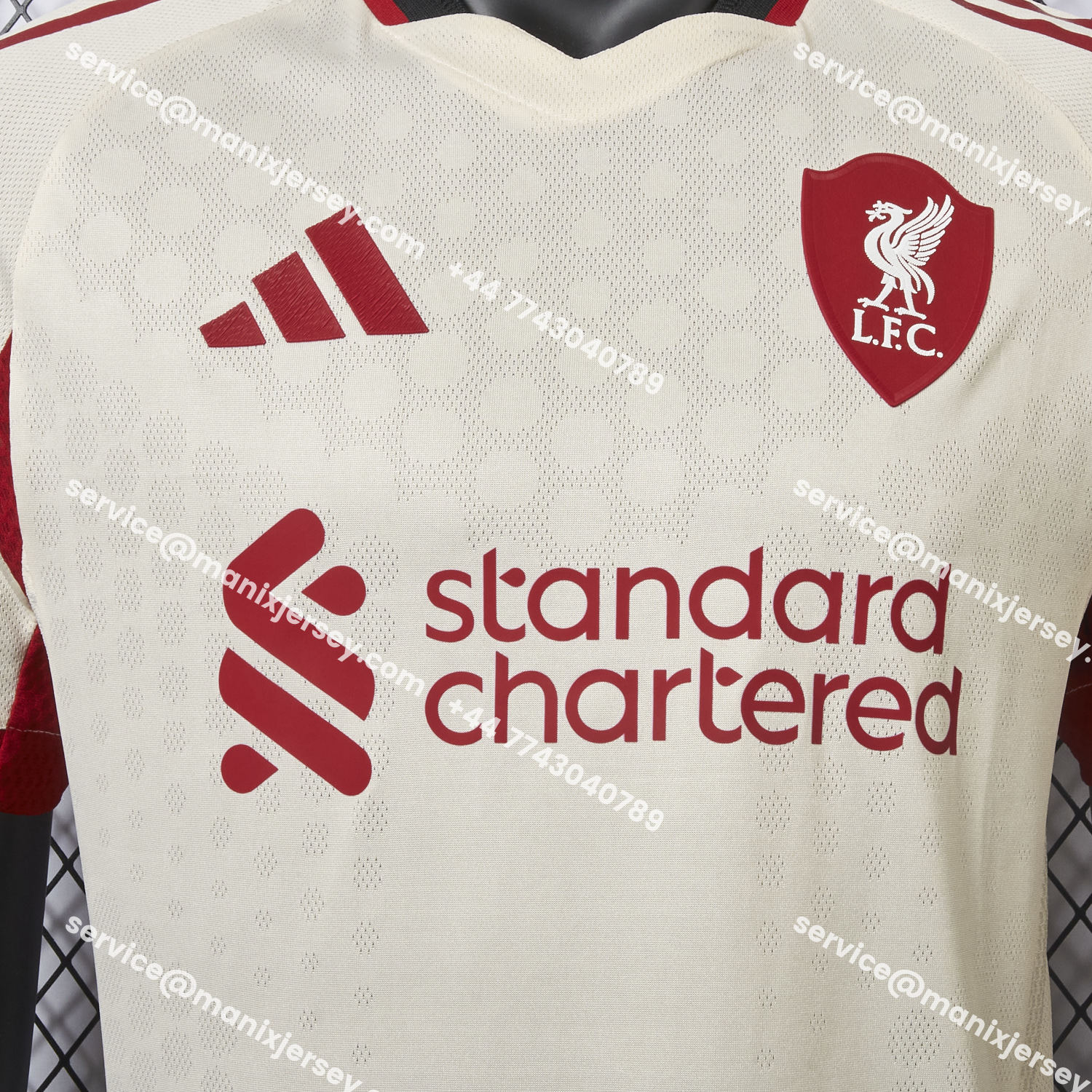 ManixJersey.com | Liver.pool 25-26 Away Beige Jersey - Player Version -Customize Name, Number and Patch | Worldwide Shipping