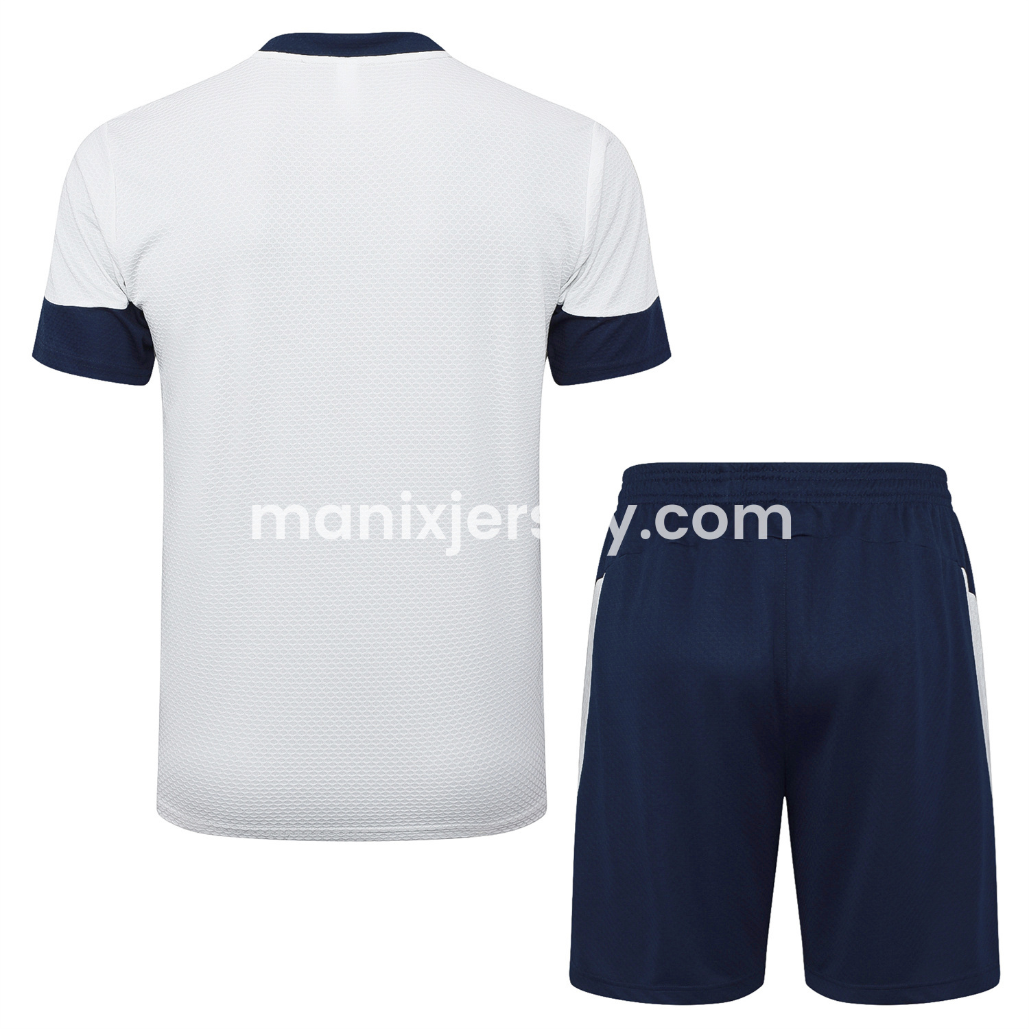 ManixJersey.com | Portugal 25-26 Short-Sleeve Training Set - Off White Top and Deep Blue Shorts -Customize Name, Number and Patch | Worldwide Shipping