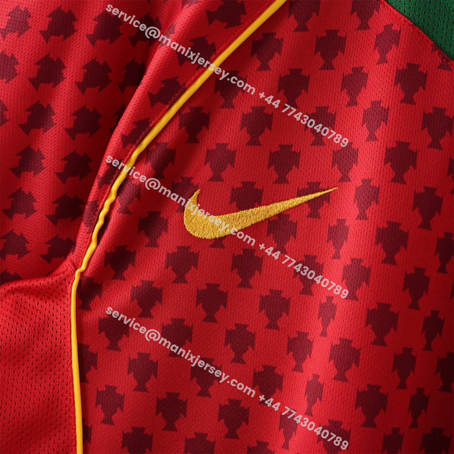 ManixJersey.com | Retro Portugal 2004 Home Jersey -Customize Name, Number and Patch | Worldwide Shipping