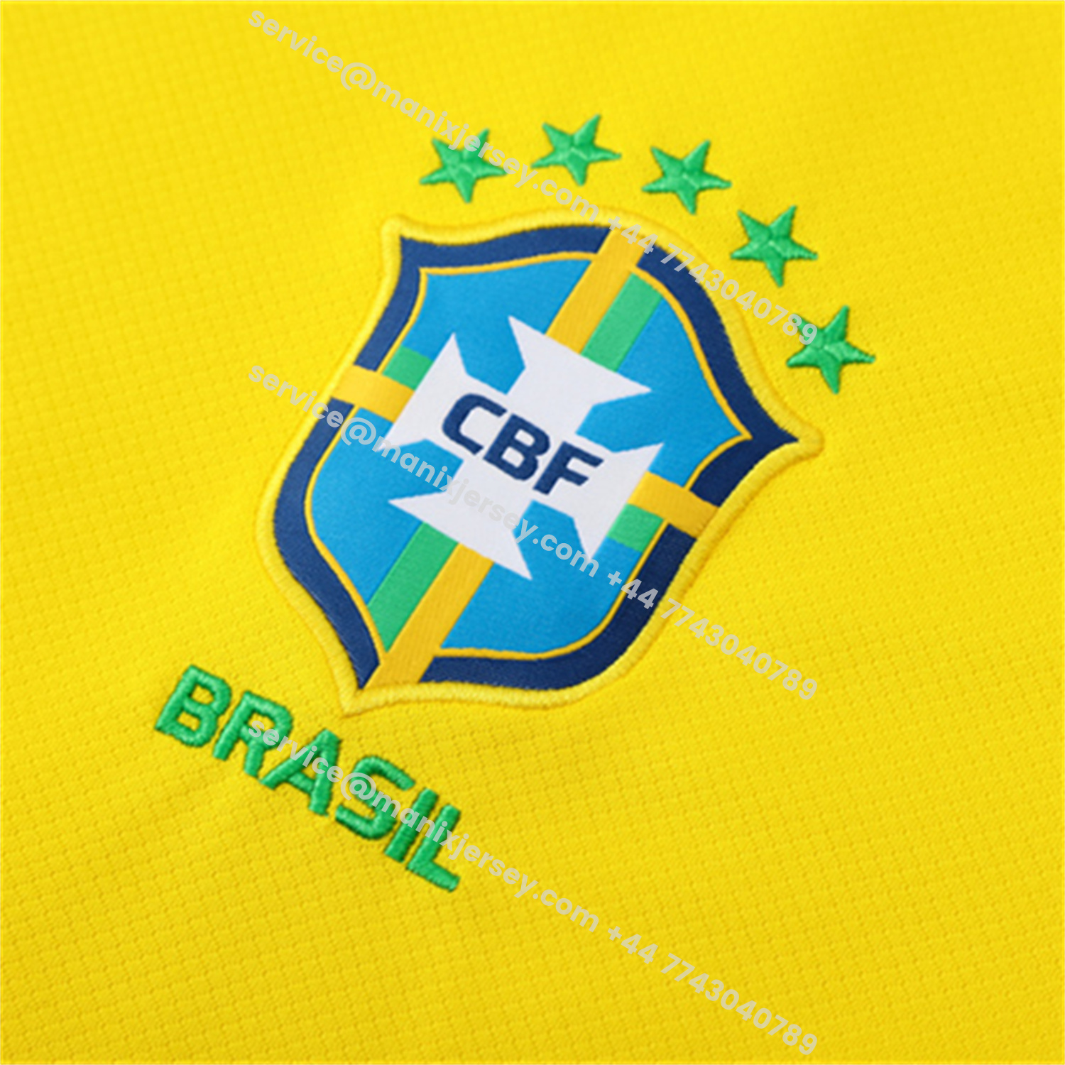 ManixJersey.com | Brazil 25-26 Kids Short-Sleeve Training Set - Yellow Top & Black Shorts -Customize Name, Number and Patch | Worldwide Shipping