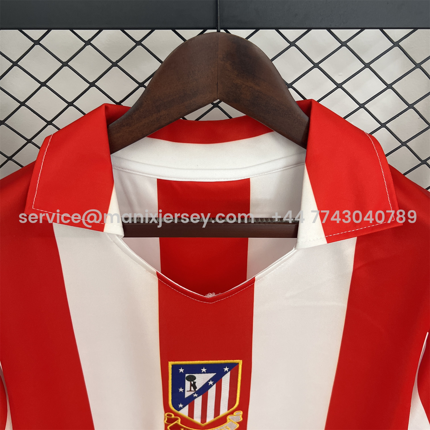ManixJersey.com | Retro Atletico Madrid 2003-04 Home Centenary Special Jersey -Customize Name, Number and Patch | Worldwide Shipping