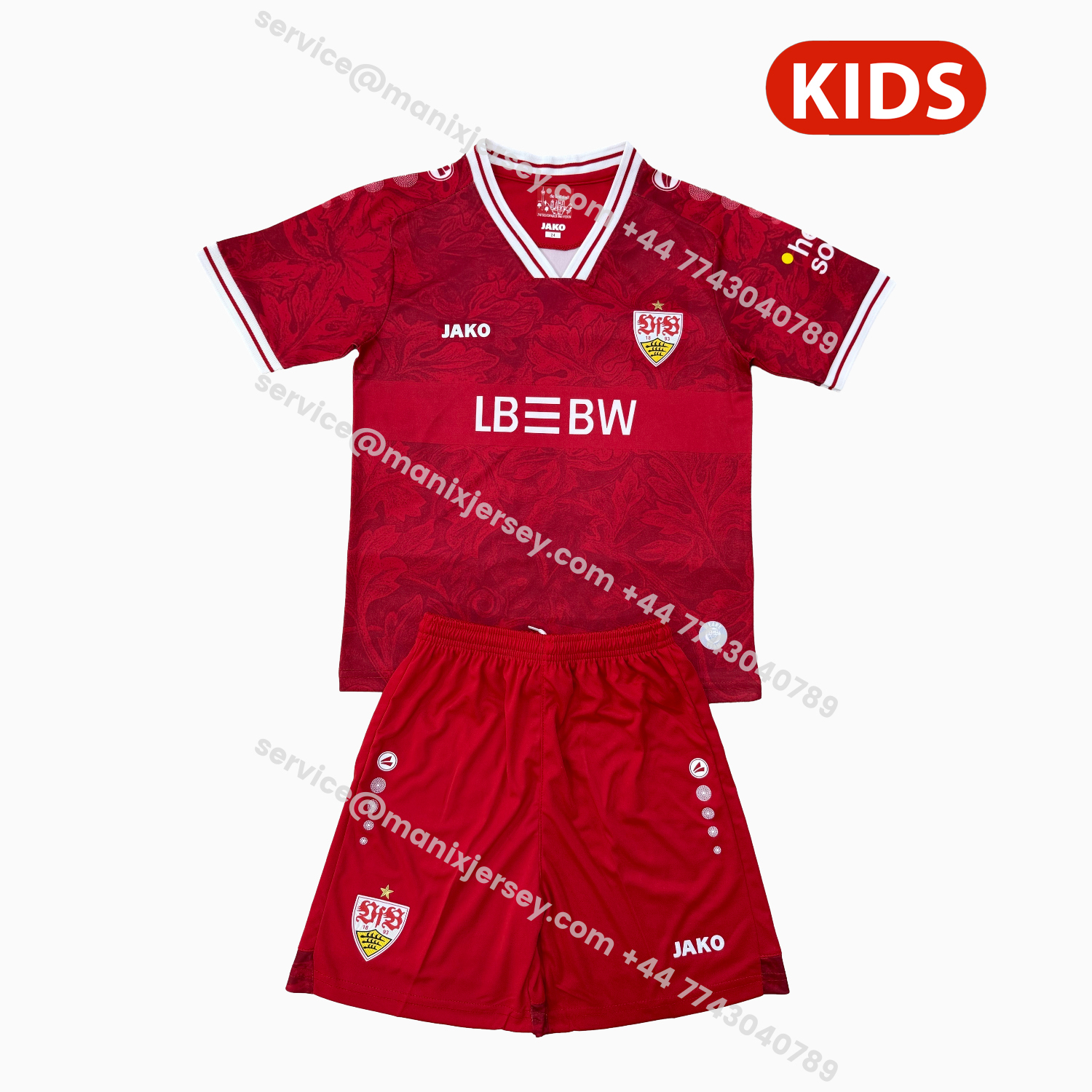 ManixJersey.com | Stuttgart 25-26 Away Kids Kit -Customize Name, Number and Patch | Worldwide Shipping