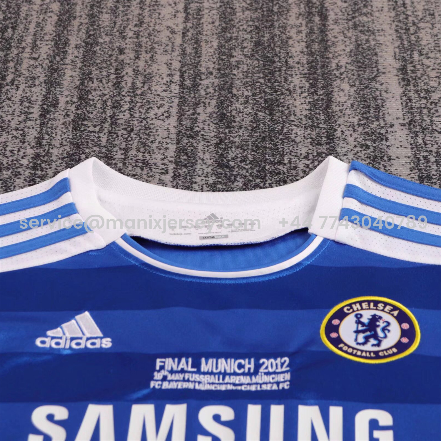 ManixJersey.com | Retro C.H.E.L.S.E.A 2011-12 Champions League Final Home Kids Kit -Customize Name, Number and Patch | Worldwide Shipping