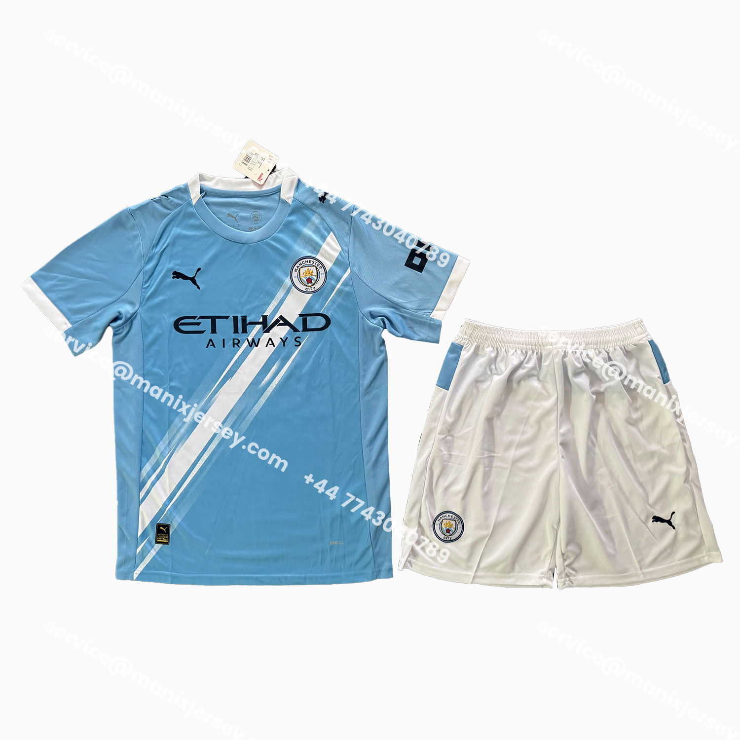 ManixJersey.com | Manchester City 25-26 Home Men's Adult Jersey Set - Fans Version -Customize Name, Number and Patch | Worldwide Shipping