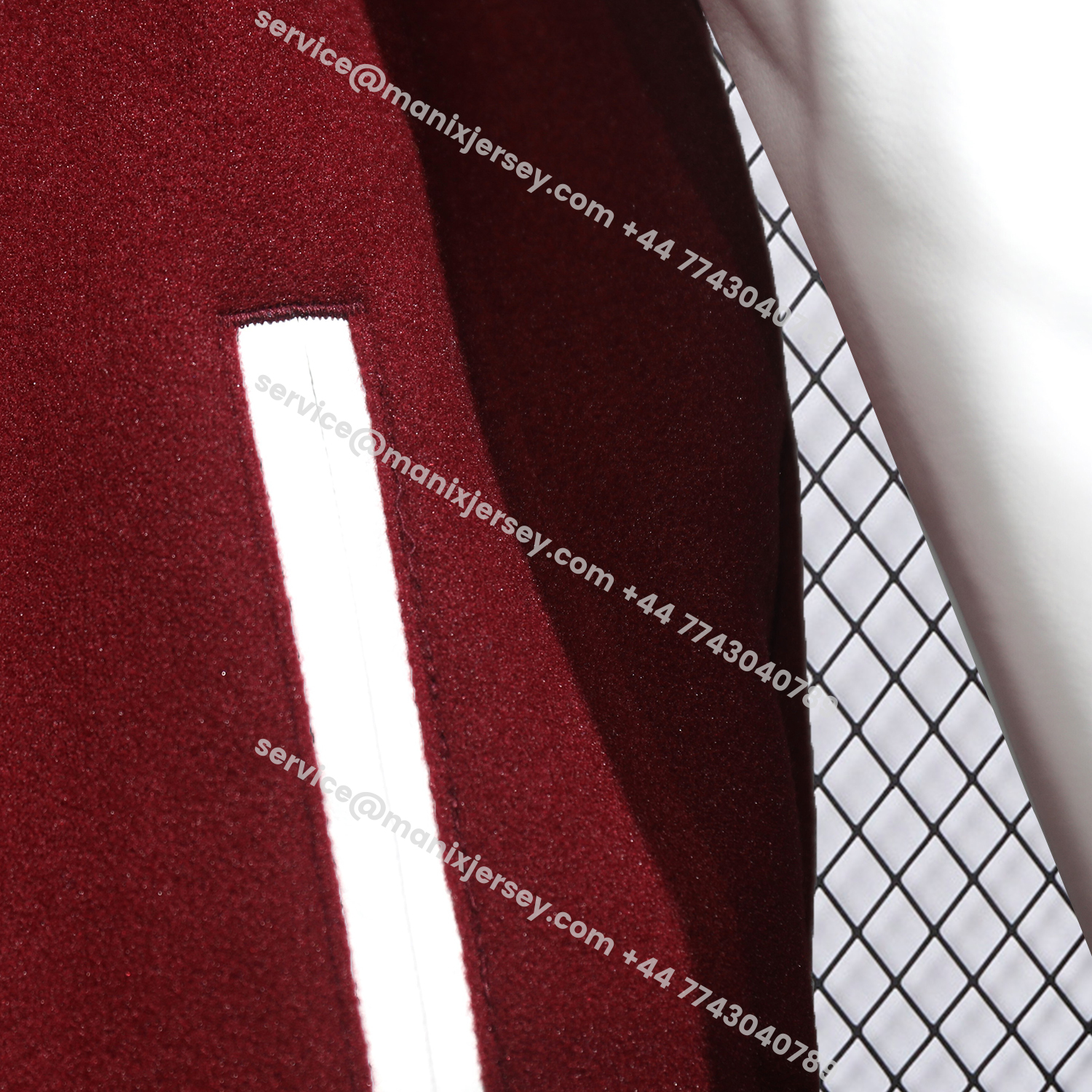 ManixJersey.com | Arsenal 25-26 Warm Windbreaker Jacket - Wine Red And White -Customize Name, Number and Patch | Worldwide Shipping