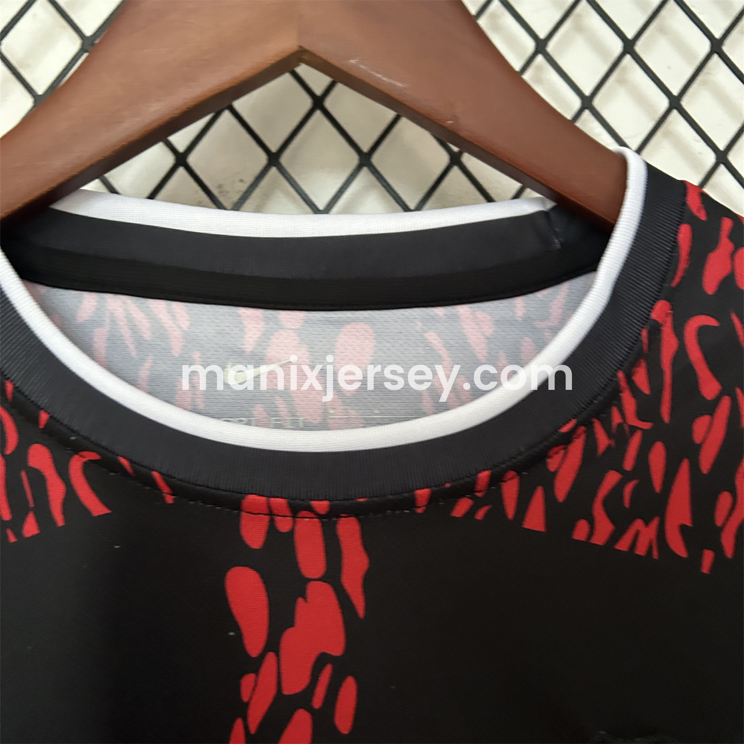 ManixJersey.com | Barcelona 25-26 Red Lion Silhouette Black Jersey - Fans Version -Customize Name, Number and Patch | Worldwide Shipping