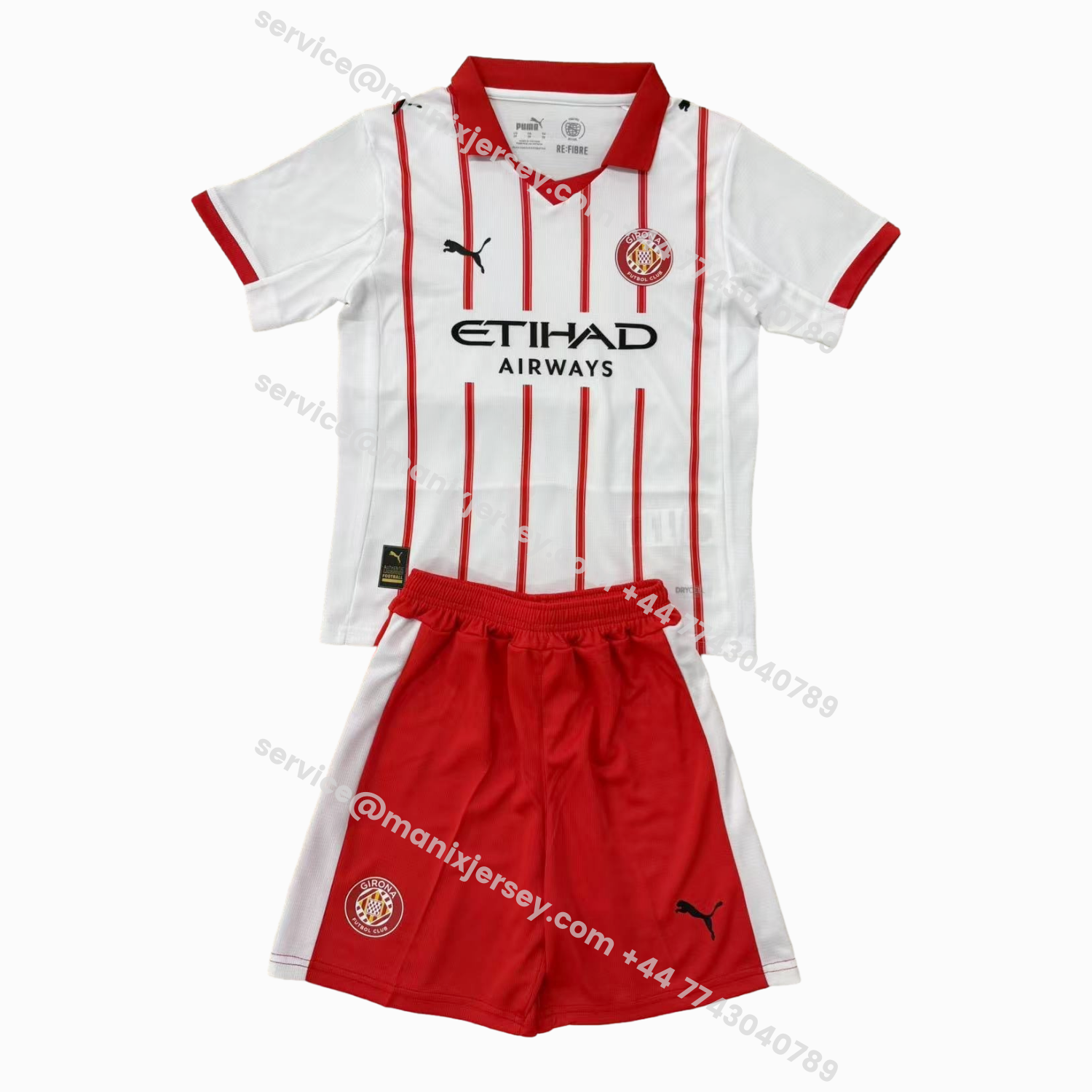 ManixJersey.com | Girona 25-26 Home Men's Adult Jersey Set - Fans Version -Customize Name, Number and Patch | Worldwide Shipping