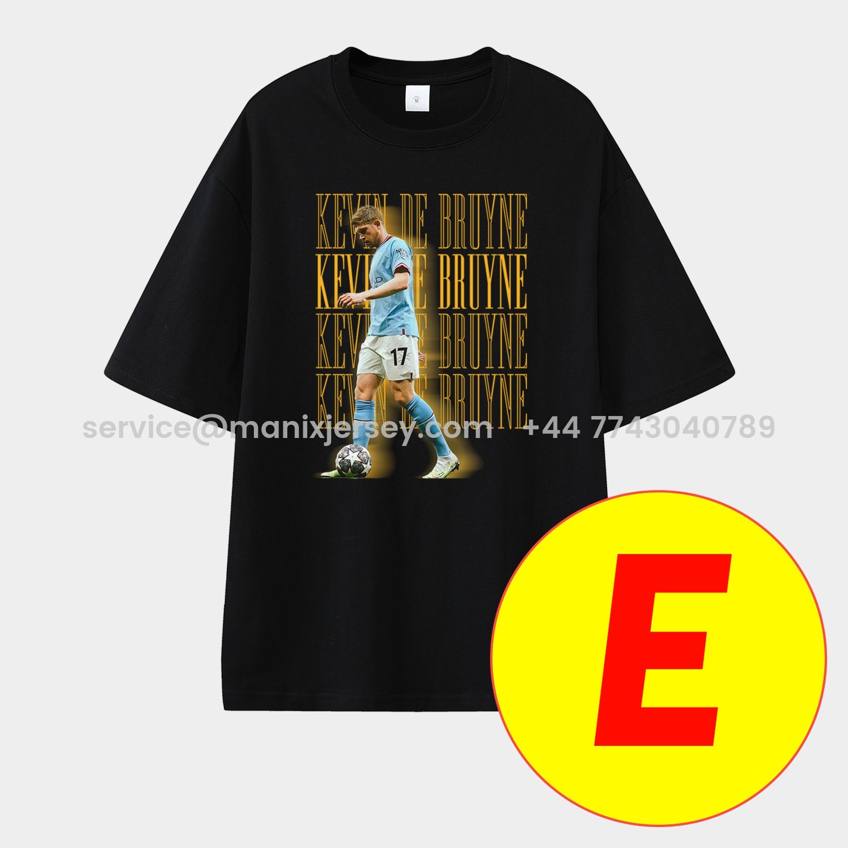 ManixJersey.com | Manchester City Kevin De Bruyne Career Memory Fragments Unisex Pure Cotton T-shirt -Customize Name, Number and Patch | Worldwide Shipping