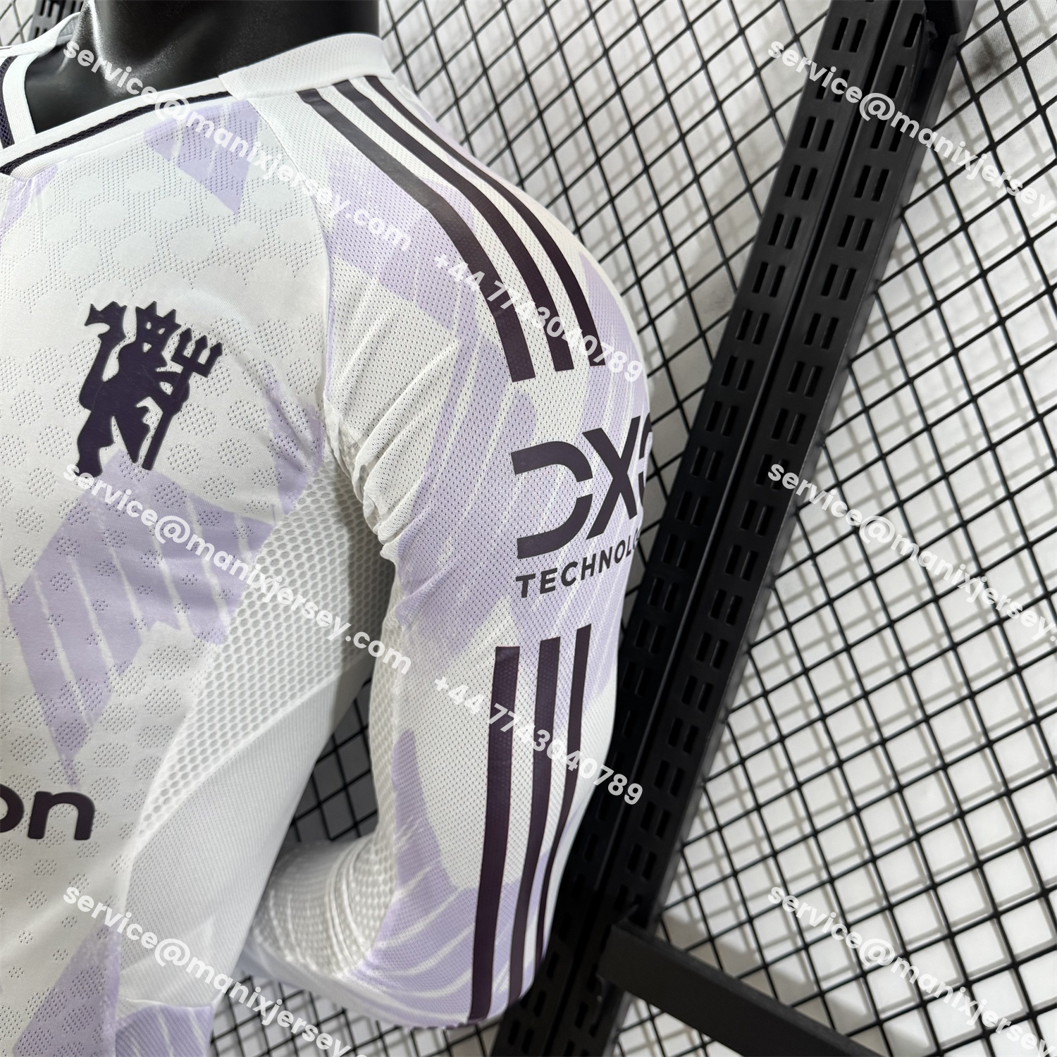 ManixJersey.com | Manchester United 25-26 Away Long Sleeves Jersey - Player Version -Customize Name, Number and Patch | Worldwide Shipping