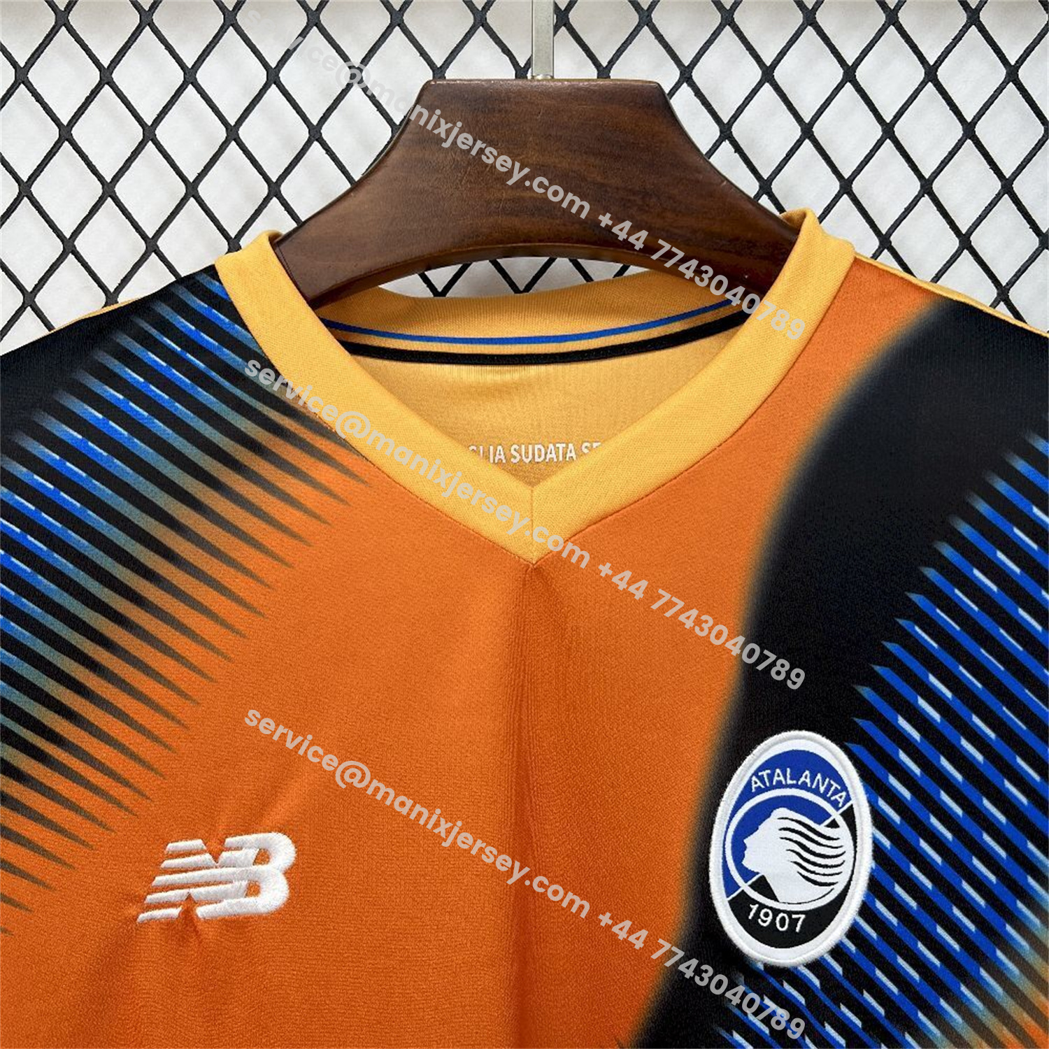 ManixJersey.com | Atalanta 25-26 Third Orange And Blue Jersey - Fans Version -Customize Name, Number and Patch | Worldwide Shipping