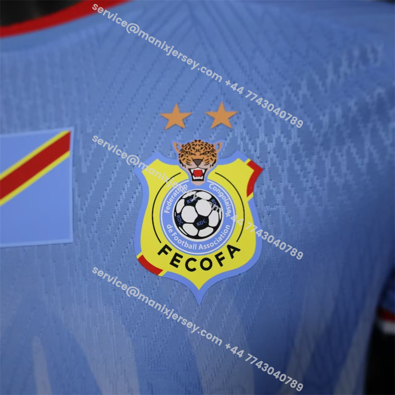 ManixJersey.com | Congo 2026 Home Blue Jersey - Player Version -Customize Name, Number and Patch | Worldwide Shipping