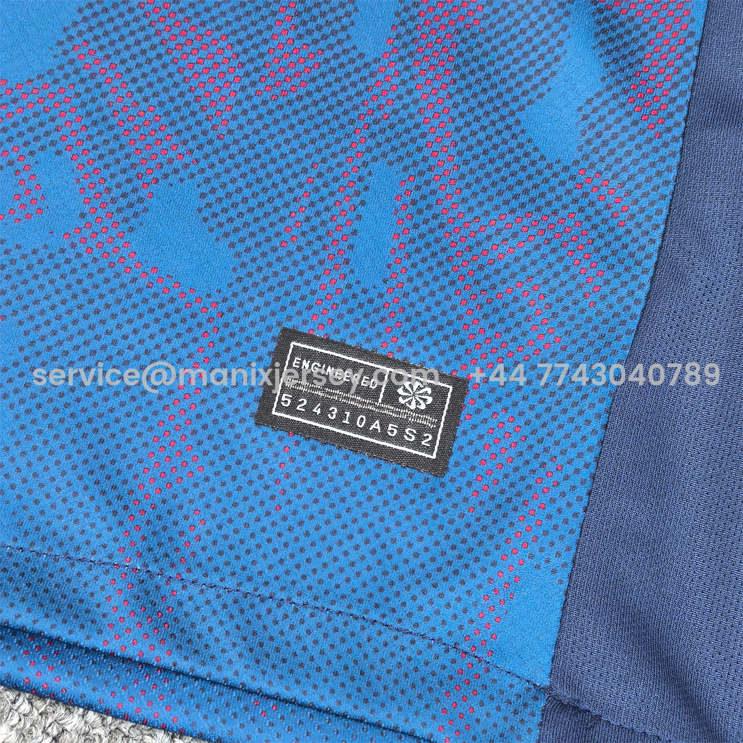 ManixJersey.com | Barcelona 25-26 Deep Blue Training Jersey with Red and Blue Tree Pattern - Fans Version -Customize Name, Number and Patch | Worldwide Shipping