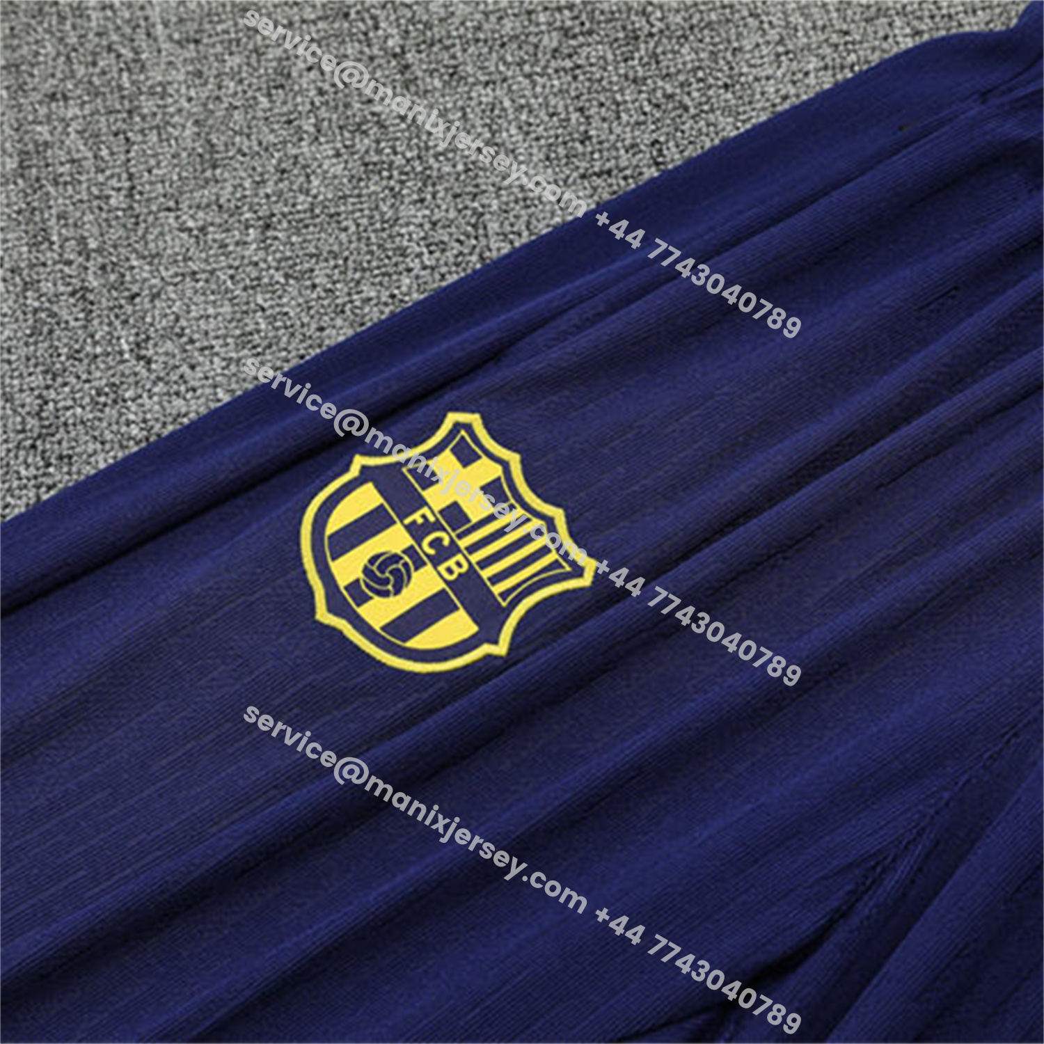 ManixJersey.com | Barcelona 25-26 Kids Long Sleeve Training Set - Purple Camouflage Top & Blue Pants -Customize Name, Number and Patch | Worldwide Shipping