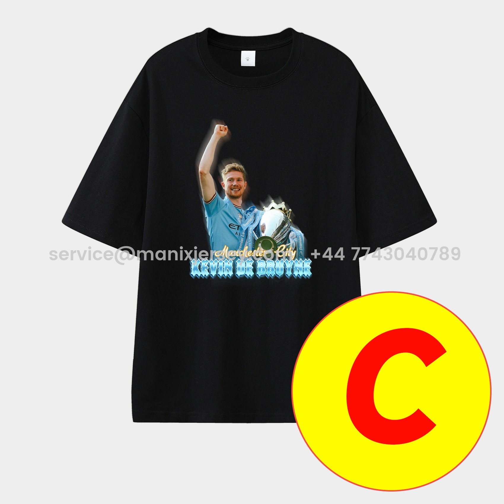 ManixJersey.com | Manchester City Kevin De Bruyne Career Memory Fragments Unisex Pure Cotton T-shirt -Customize Name, Number and Patch | Worldwide Shipping